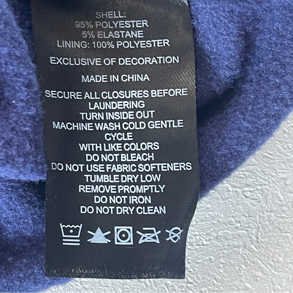 Eddie Bauer Men's Dark Blue Zip-Up Sweater size L - Picture 4 of 4